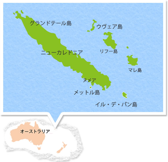 ニューカレドニア周辺地図