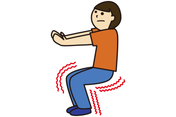 筋肉痛がじわりじ割(イメージ)