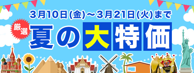 厳選 夏の大特価