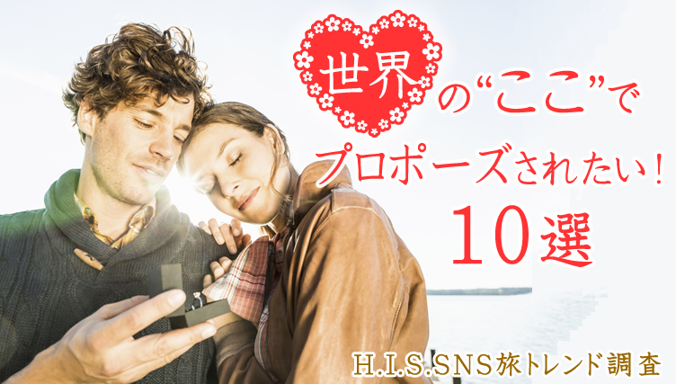 H I S Sns旅トレンド調査 世界の ここ でプロポーズされたい 絶景ランキング